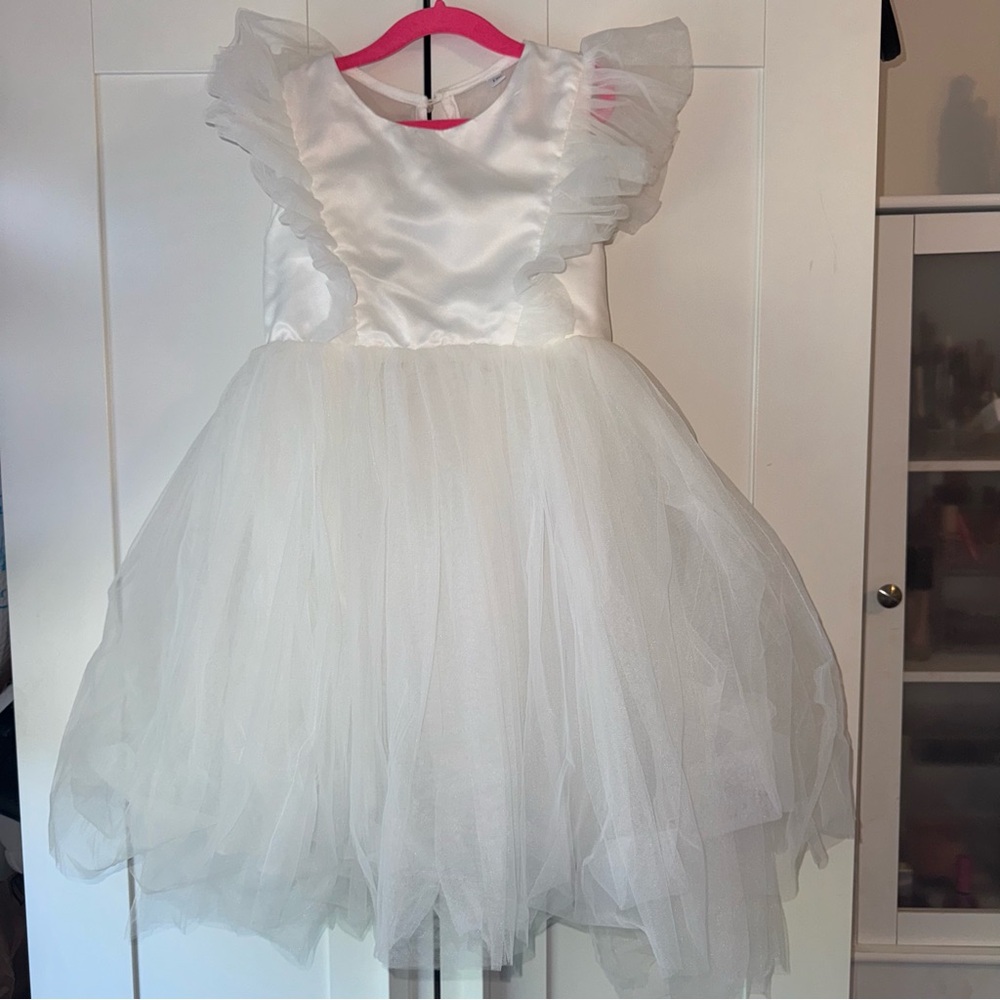 Charming White Kids Formal Dress